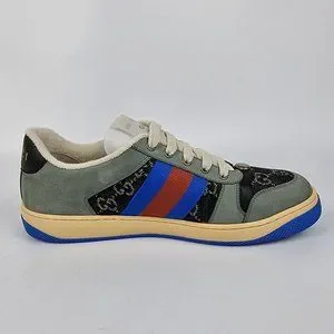 Shoes | Gucci Screener Grey And Blue Gg Sneakers New Size 9  display picture 2